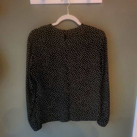 Elie Tahari Polka Dot Silk Blouse - Picture 3 of 3